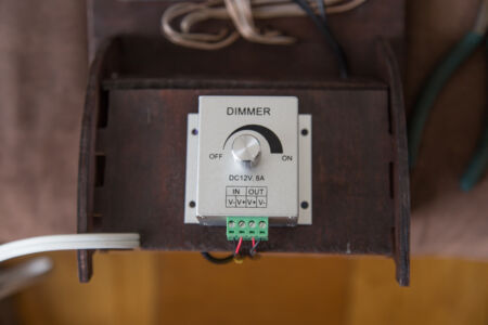 A dimmer switch was necessary once I witnessed how bright the LEDs were